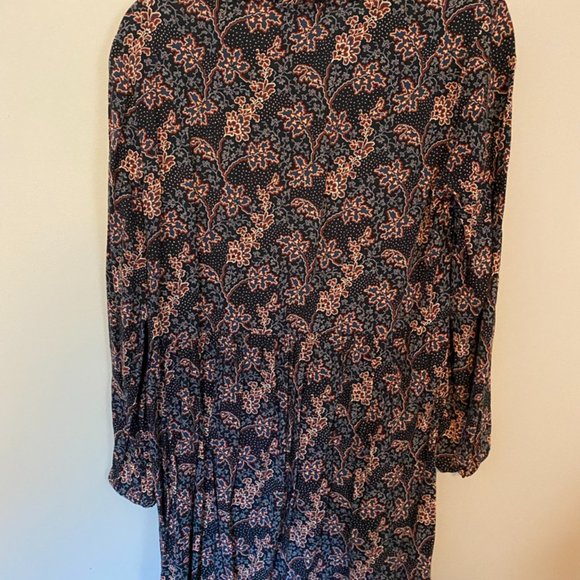 Loft Split Neck Peasant Dress - Picture 4 of 9